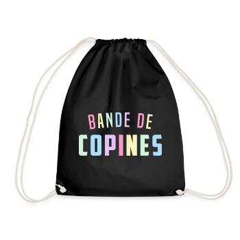 Girlfriend Gang Gift for Friends with Humor - Drawstring Bag - black - Front