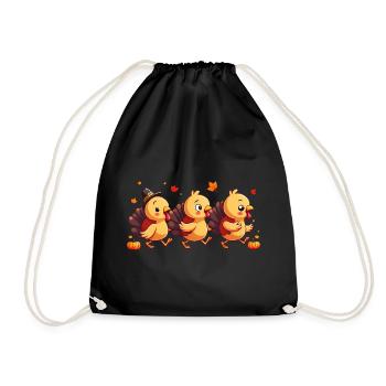 Thanksgiving Truthahn Baby - Turnbeutel - Schwarz - Vorne