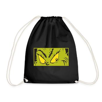The Grinch Close-Up Of His Gaze - Drawstring Bag - black - Front