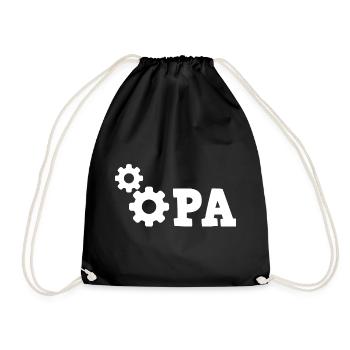 Grandpa Gear Repair - Mechanic Repair Car - Drawstring Bag - black - Front