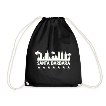 Silhouette côtière de Santa Barbara - Sac de sport léger - noir - Devant