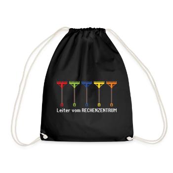keine Zeit das Rechenzentrum ruft Gartenoutfit - Turnbeutel - Schwarz - Vorne
