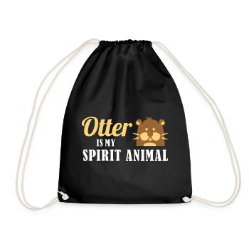 Otter - Turnbeutel - Schwarz - Vorne