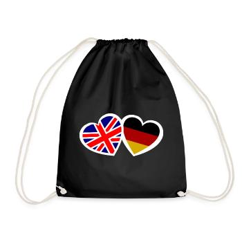 England and Germany Love - Drawstring Bag - black - Front