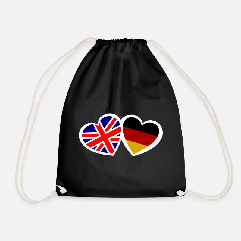 England und Deutschland Liebe - Turnbeutel - Schwarz