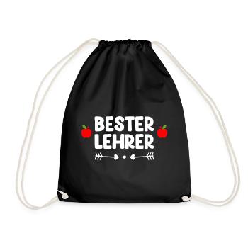 Bester Lehrer - Turnbeutel - Schwarz - Vorne