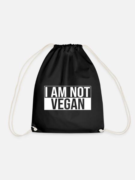 I Am Not Vegan - Turnbeutel - Schwarz