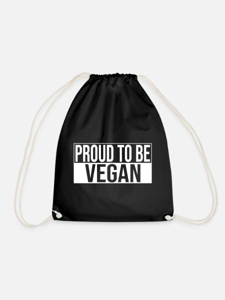 Proud To Be Vegan - Turnbeutel - Schwarz