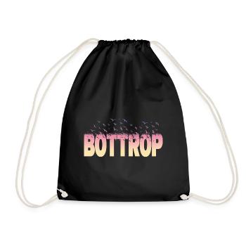 Bottrop Germany City Font Birds Skyline - Drawstring Bag - black - Front