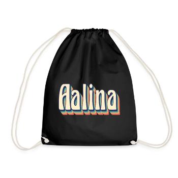 Aalina t-shirt t-shirt rétro idée cadeau vintage - Sac de sport léger - noir - Devant