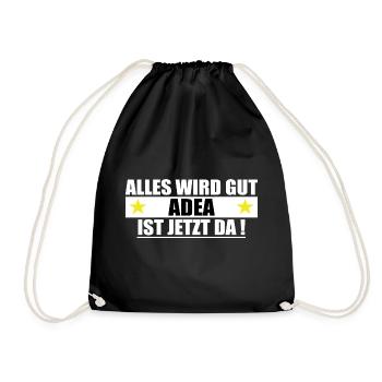 Adea Last Name First Name Birthday - Drawstring Bag - black - Front
