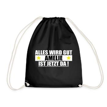 Amélie Nom Prénom Anniversaire - Sac de sport léger - noir - Devant