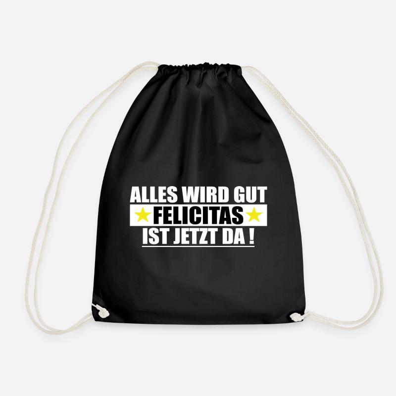 Felicitas Name Vorname Geburtstag - Turnbeutel - Schwarz