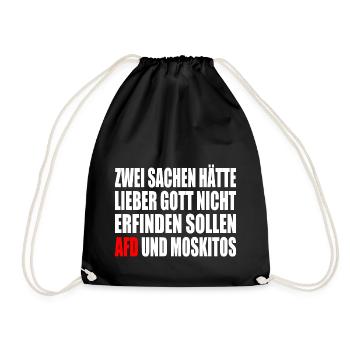 Against the right - Drawstring Bag - black - Front