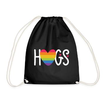 LGBT Pride Month - Hugs - Drawstring Bag - black - Front