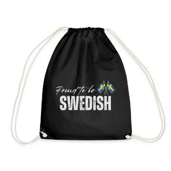 Stolzer Schwede, ich liebe Schweden - Turnbeutel - Schwarz - Vorne
