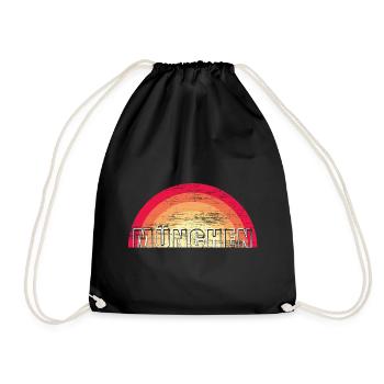 Munich - Vintage Logo - Sunset MUNICH - Drawstring Bag - black - Front