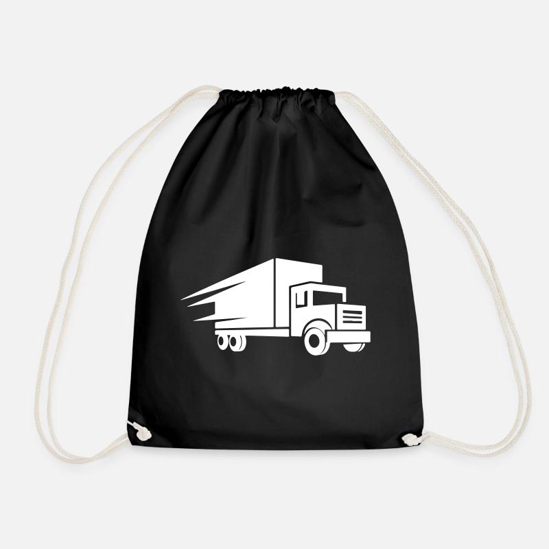 Truck Logo - Drawstring Bag - black
