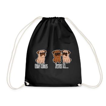 Ein Mops - zwei M? Ja was genau? lustige Hunde! - Sac de sport léger - noir - Devant