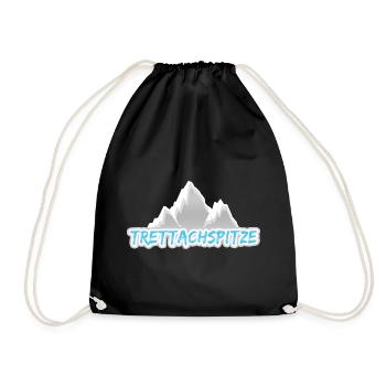 Trettachspitze als Berg - Turnbeutel - Schwarz - Vorne