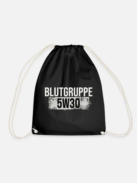 Mechanic Mechanic Workshop Blood Type - Drawstring Bag - black