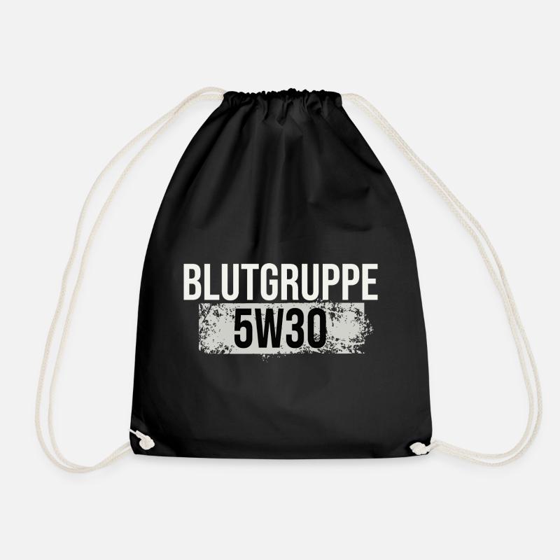 Mechanic Mechanic Workshop Blood Type - Drawstring Bag - black