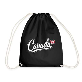 Scénario canadien avec cœur de feuille d’érable Fan patriotique - Sac de sport léger - noir - Devant