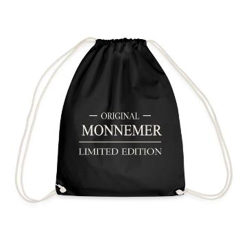 Original Monnemer Limited Edition Mannheim Spruch - Turnbeutel - Schwarz - Vorne