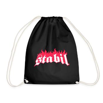 STABIL - FLAMES - Turnbeutel - Schwarz - Vorne
