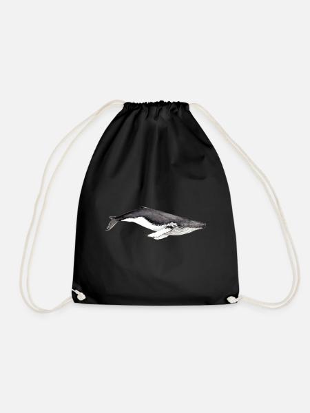 Yubarta - Baleine à bosse - Buckelwal - Turnbeutel - Schwarz