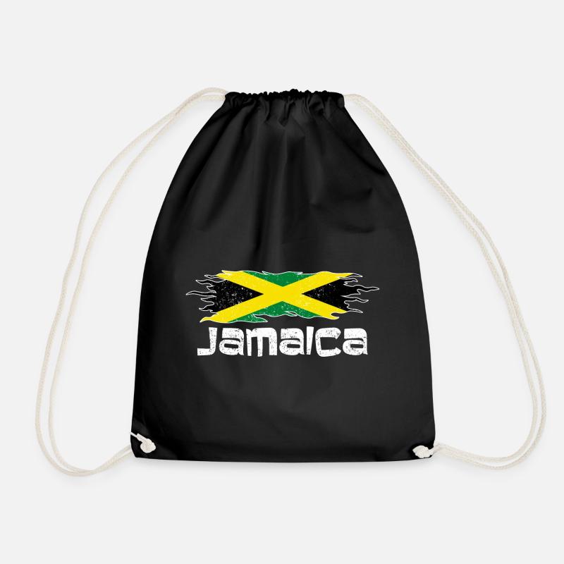 Jamaica Flagge - Turnbeutel - Schwarz
