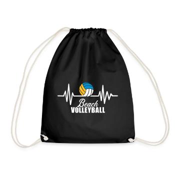 Beachvolleyball - Turnbeutel - Schwarz - Vorne