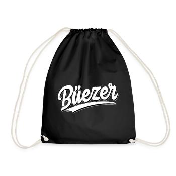 Büezer - Swiss German - Dialect - Drawstring Bag - black - Front