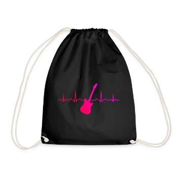 Guitare Guitariste Guitare Dames Hommes Guitare Joue - Sac de sport léger - noir - Devant
