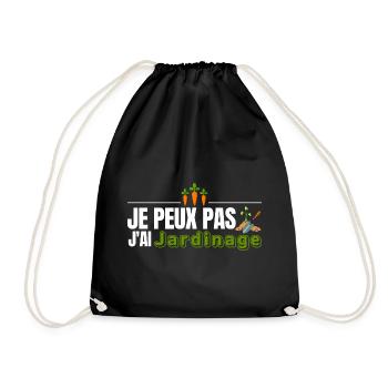 Je peux pas j ai jardinage - Sac de sport léger - noir - Devant