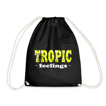 Tropic Feelings Tropical - Turnbeutel - Schwarz - Vorne