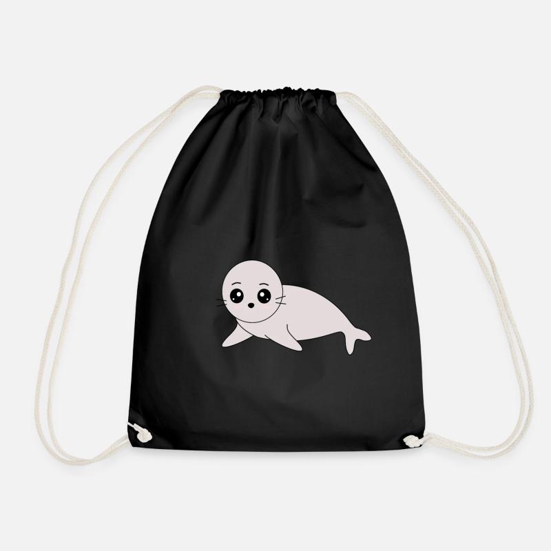 Sceaux, phoques, phoques, phoques animaux - Sac de sport léger - noir