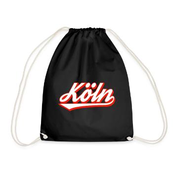 Design de lettrage en cologne avec contour rouge - Sac de sport léger - noir - Devant