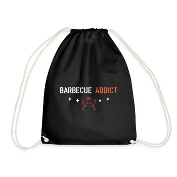 Barbecue addict - Drawstring Bag - black - Front