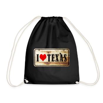 Ich liebe Texas - Turnbeutel - Schwarz - Vorne