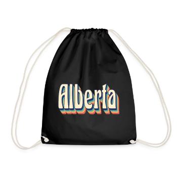 Vintage Retro Alberta T-Shirt Gift T-Shirt - Drawstring Bag - black - Front