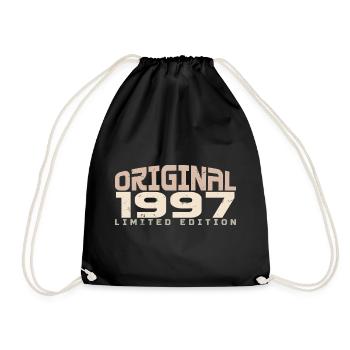 Vintage 1997 Limited Edition 1997 Birthday - Drawstring Bag - black - Front