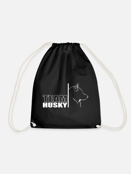 TEAM Husky Hunde Hund Siberian Husky Wilsigns - Turnbeutel - Schwarz