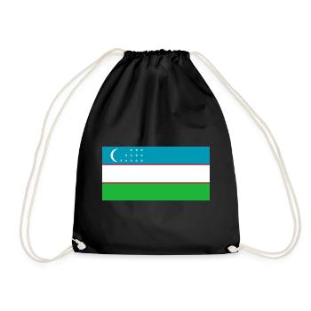 Uzbekistan - Drawstring Bag - black - Front