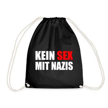 kein sex mit nazis - Turnbeutel - Schwarz - Vorne