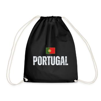 Drapeau portugais, fierté portugaise - Sac de sport léger - noir - Devant