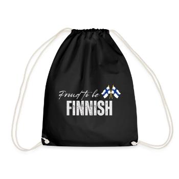 Stolzer Finne, ich liebe Finnland - Turnbeutel - Schwarz - Vorne