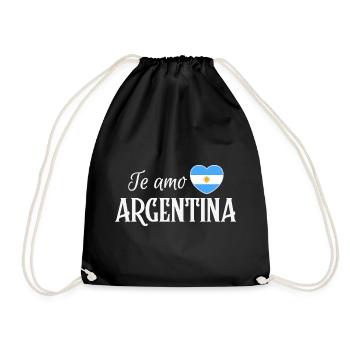 Ich liebe Argentinien, argentinischer Stolz - Turnbeutel - Schwarz - Vorne