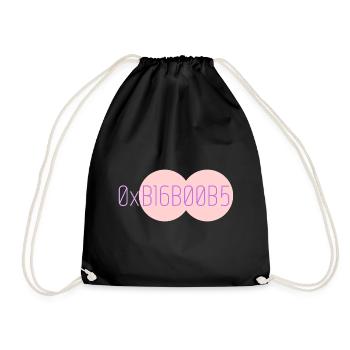 0xB16B00B5 Leetspeak - Drawstring Bag - black - Front