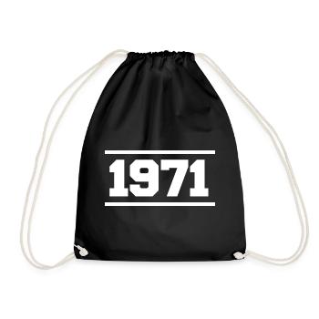 1971 Cadeau rétro 1971 - Sac de sport léger - noir - Devant